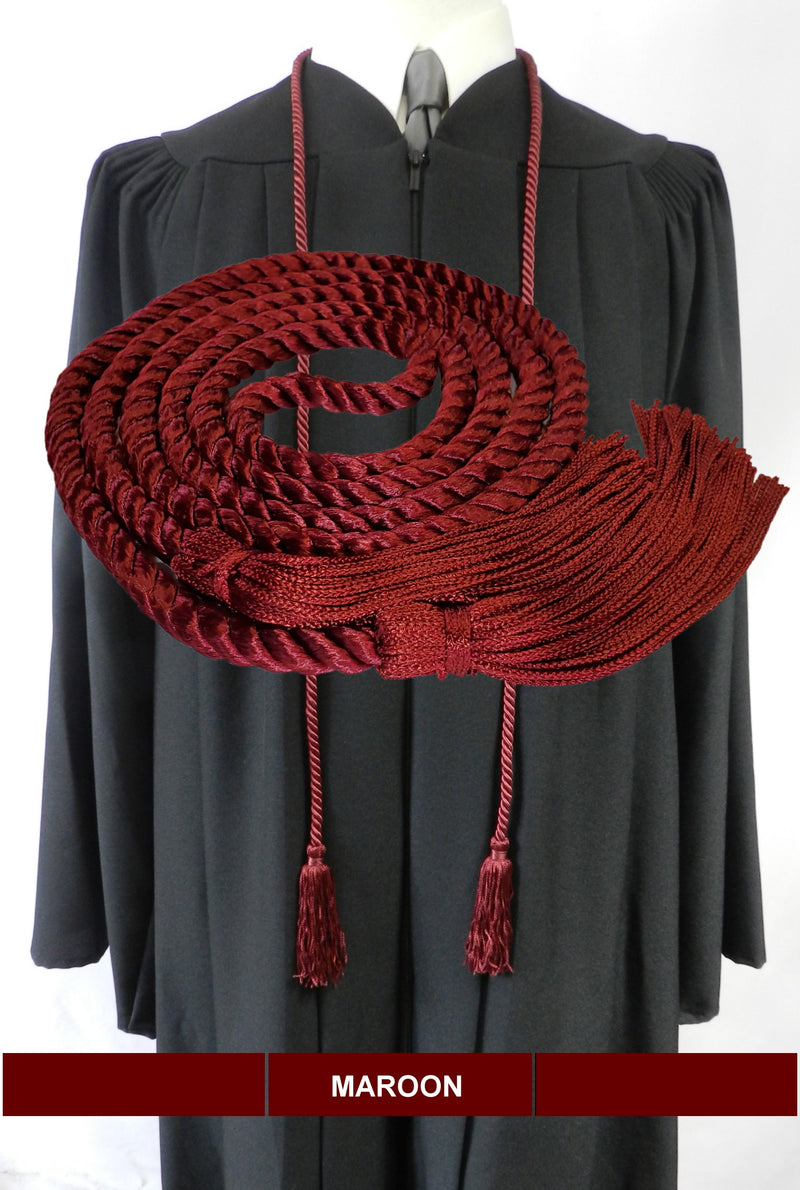 Kelly green graduation honor cord with matching tassels from Senior Class Graduation Products. Made in USA.