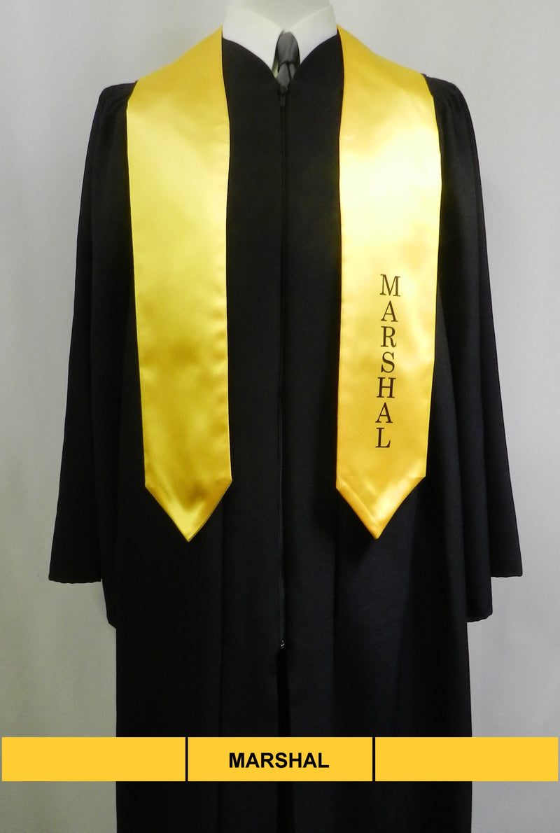 Marshal stole in gold satin from Senior Class Graduation Products