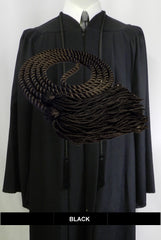 Double Black Graduation Honor Cords - 68 Inch NHS & Academic Achievement Cords For 2025 Graduation