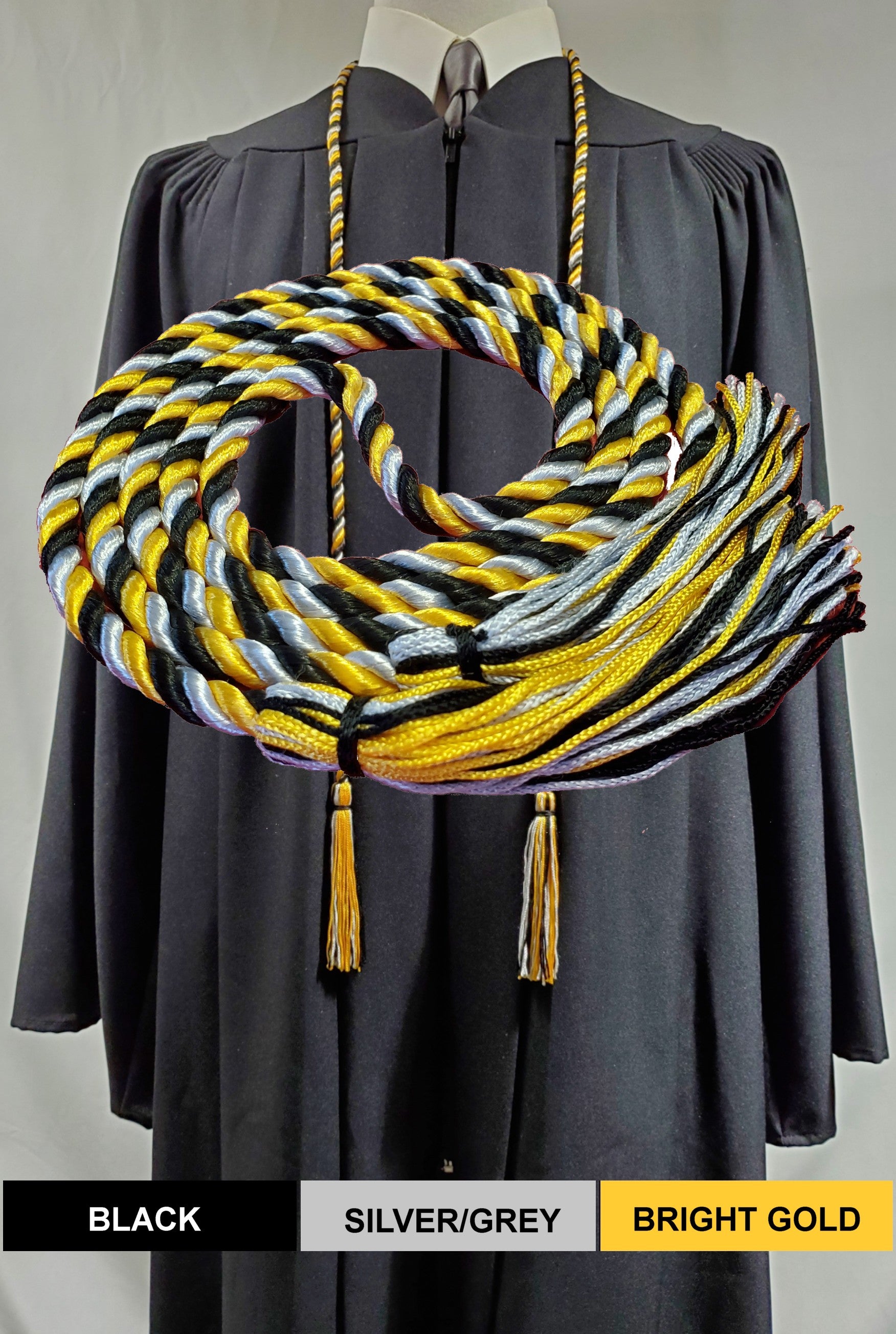 Black and Gold Graduation Cords from Honors Graduation