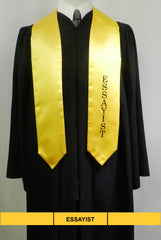 Essayist stole in gold satin from Senior Class Graduation Products