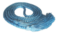 Light blue graduation honor cord with matching tassels from Senior Class Graduation Products. Made in USA.