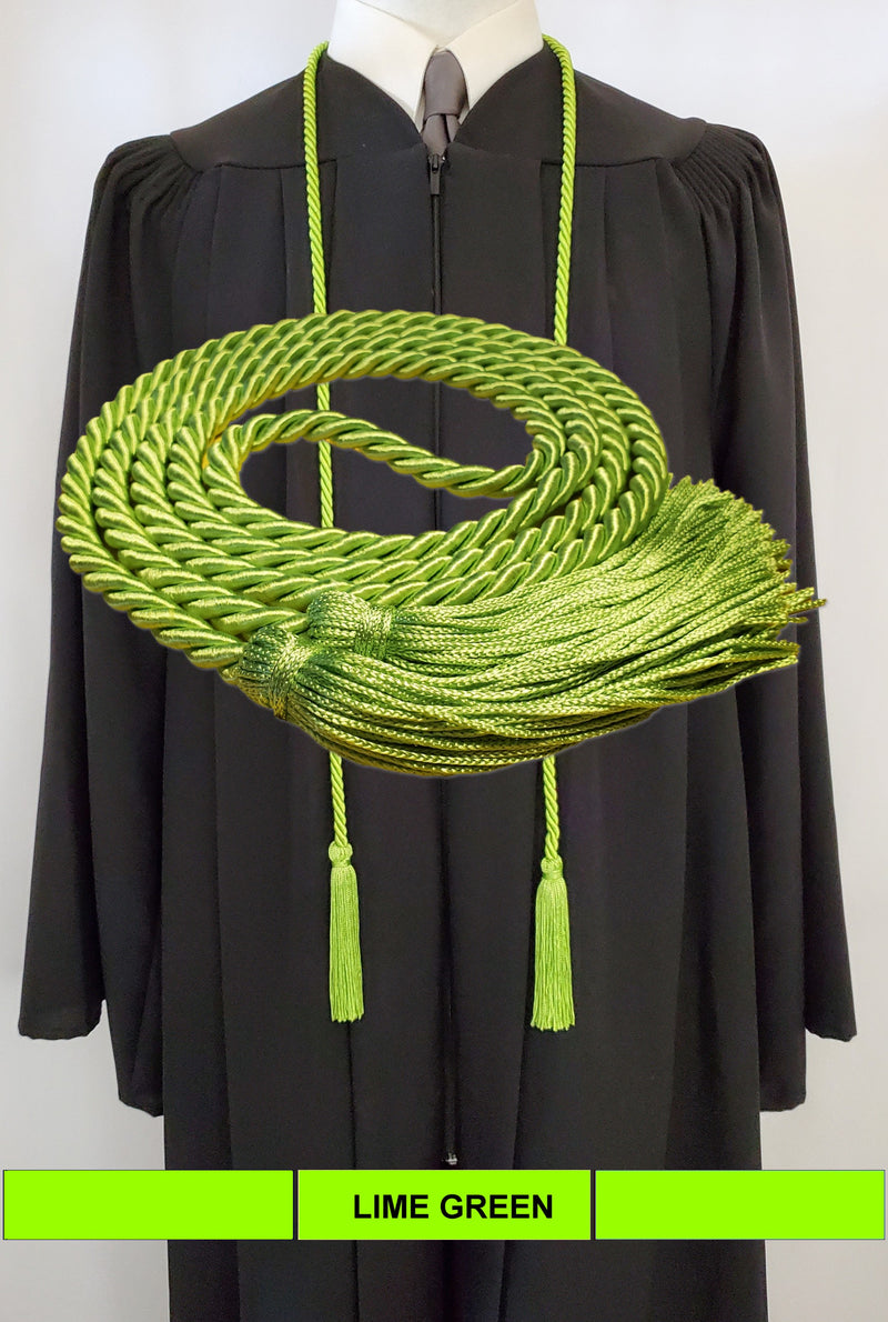 Lime green graduation honor cord from Senior Class Graduation Products. Best value for schools, colleges and academic organizations. Made in USA.