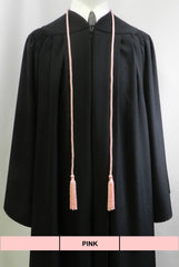 Pink graduation honor cord from Senior Class Graduation Products. Made in USA.