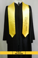 Public Relations stole in gold satin from Senior Class Graduation Products