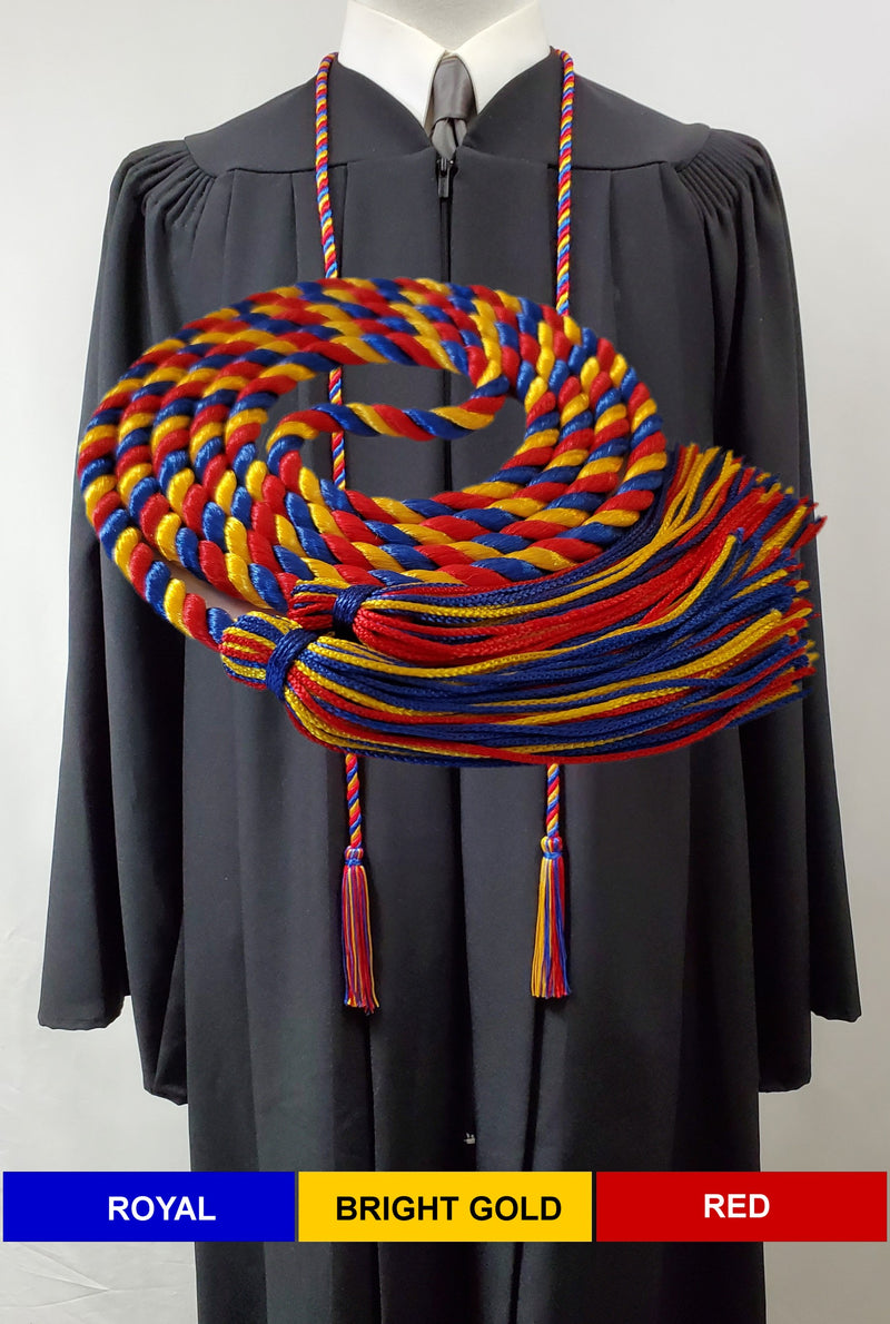 Royal Blue Bright Gold Red Honor Cords