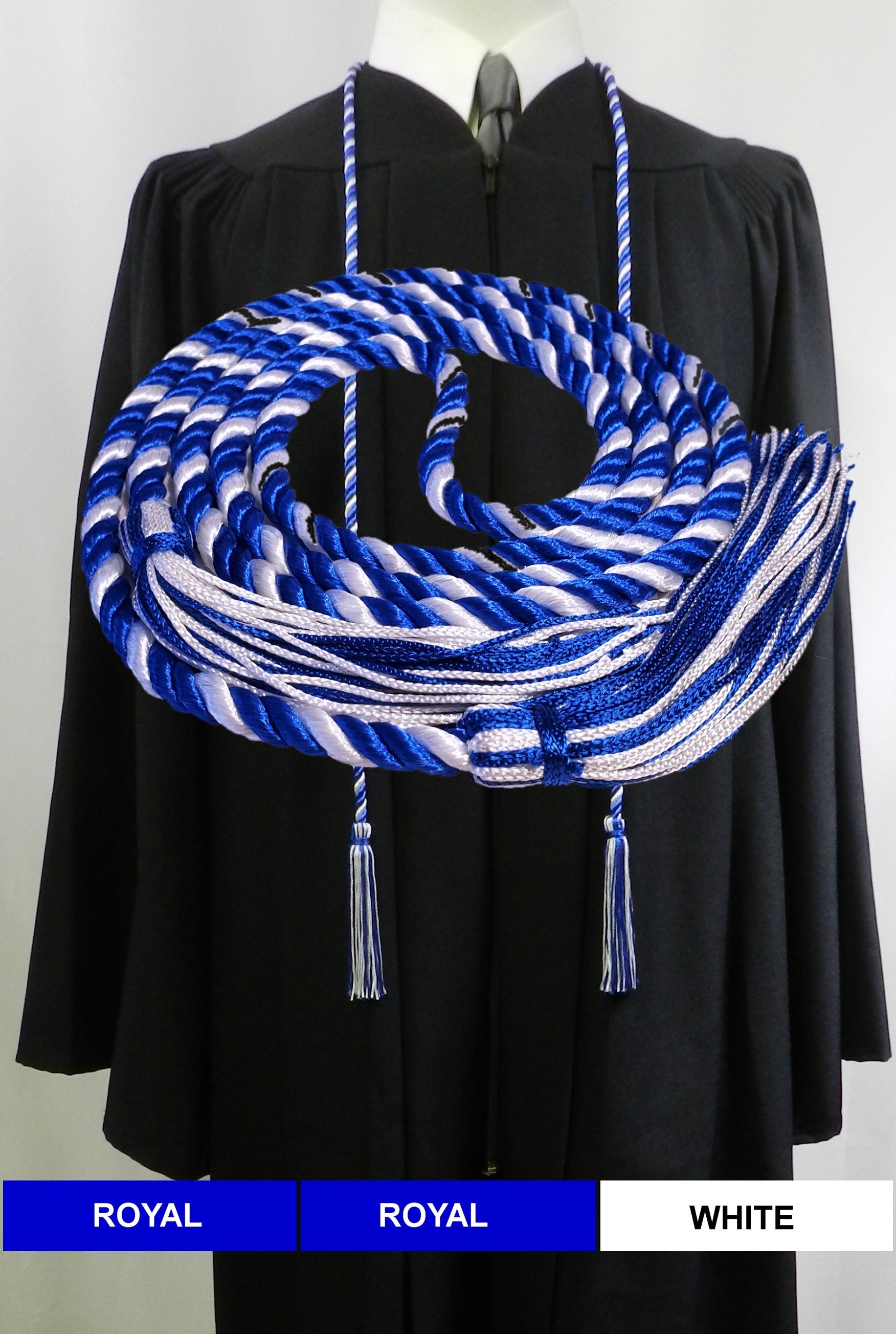 Royal Blue White Honor Cords  Senior Class Graduation Products