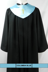 Screened gold satin honor stole from Senior Class